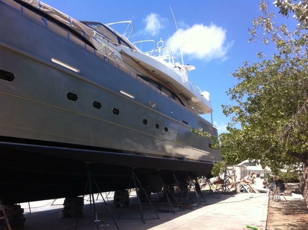 a large white ship aboard AZIMUT 100' Yacht for Sale