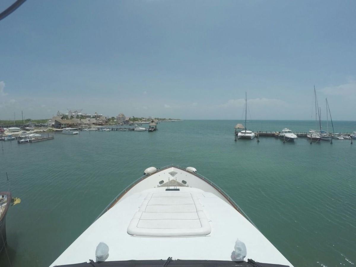 a boat in the water aboard AZIMUT 100' Yacht for Sale