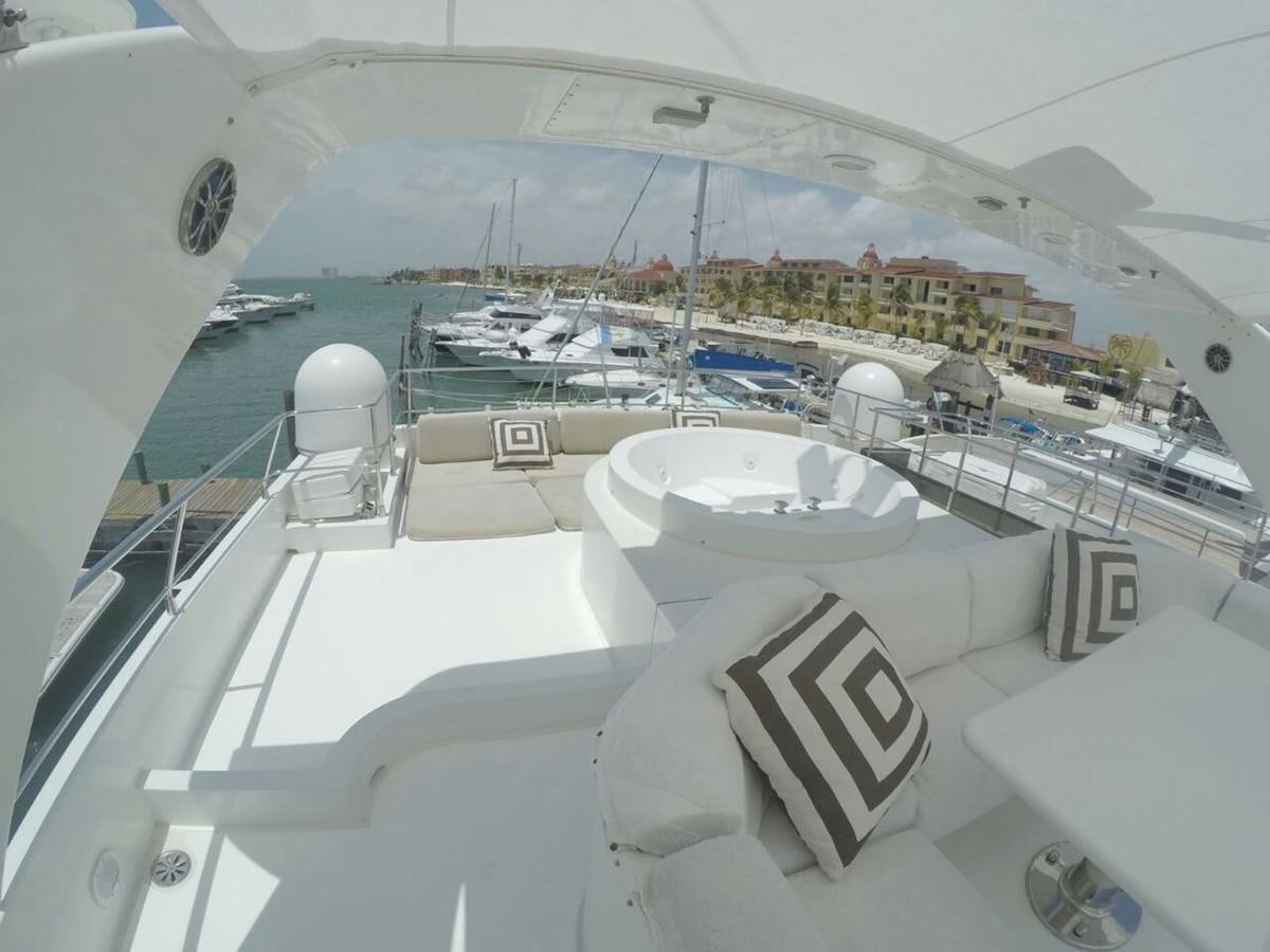a view of a city from the top of a building aboard AZIMUT 100' Yacht for Sale