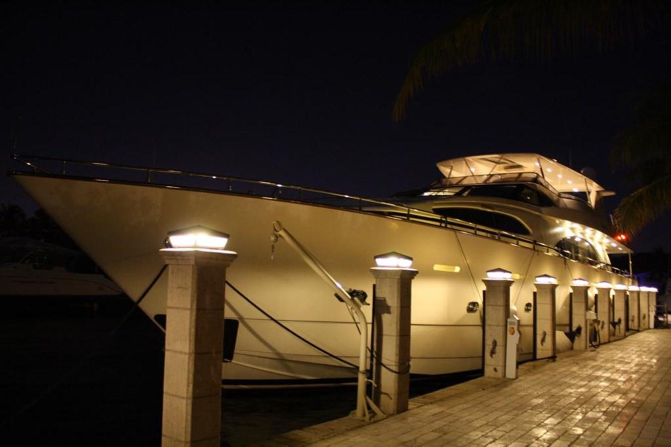 a building with lights on aboard CAROBELLE Yacht for Sale