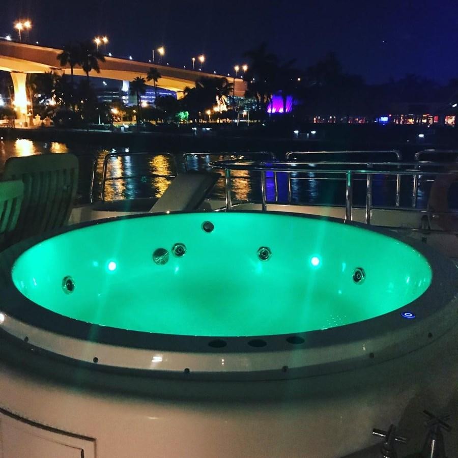 a pool table in a room aboard CAROBELLE Yacht for Sale