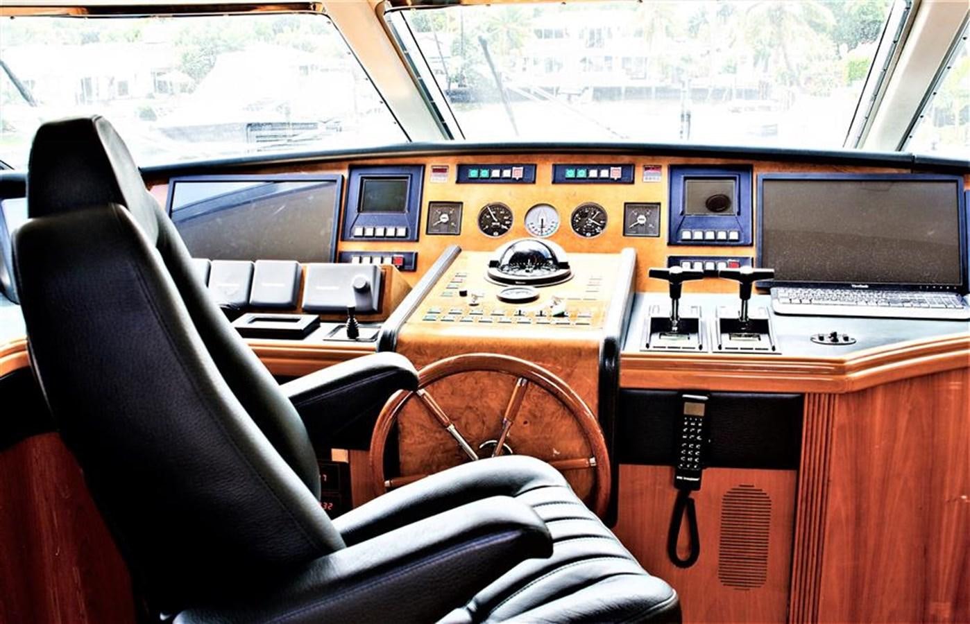 a cockpit of an airplane aboard CAROBELLE Yacht for Sale