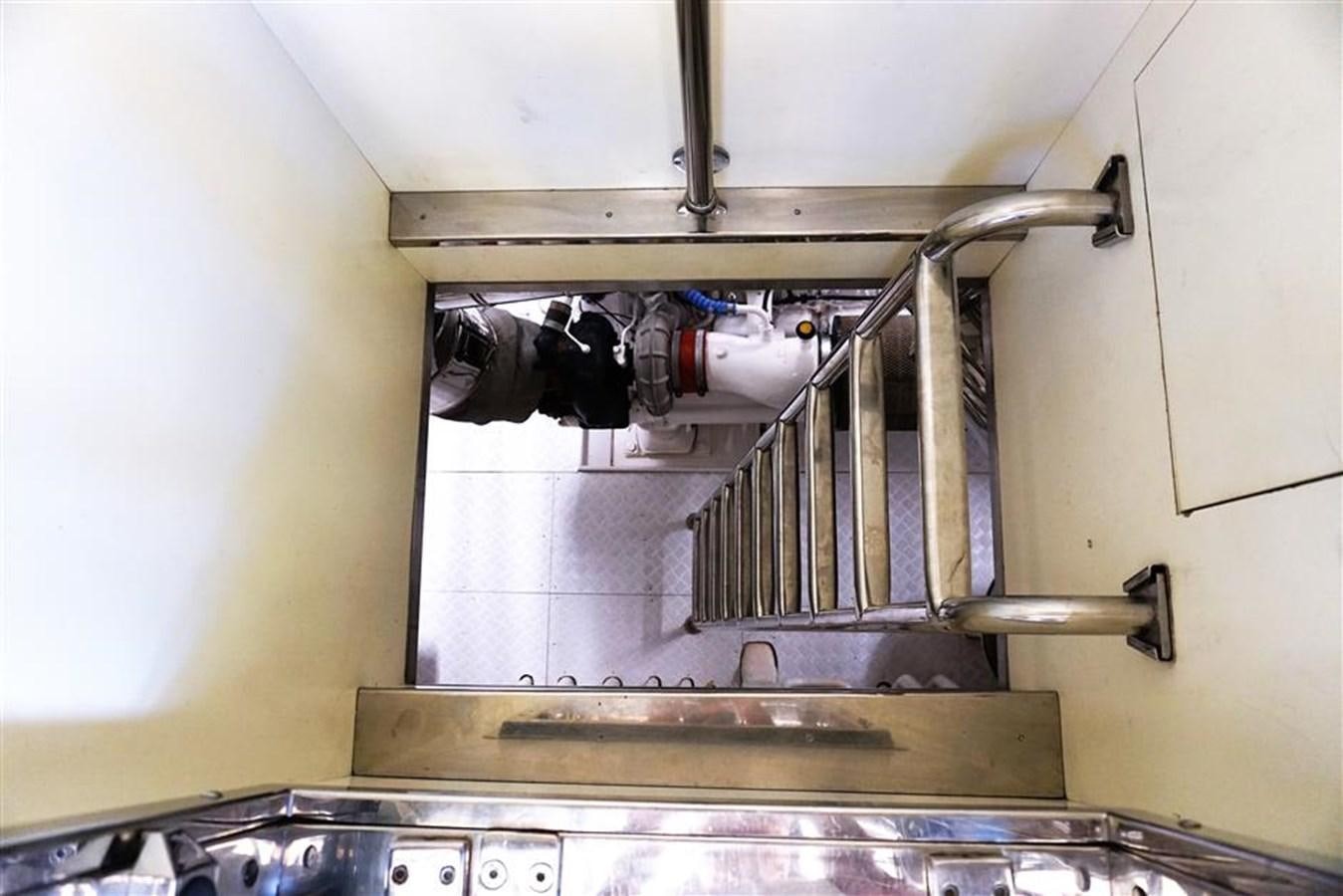 a metal rack with a metal bar aboard CAROBELLE Yacht for Sale