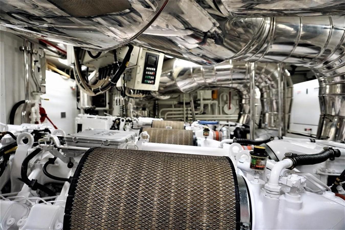 a large room with machinery aboard CAROBELLE Yacht for Sale