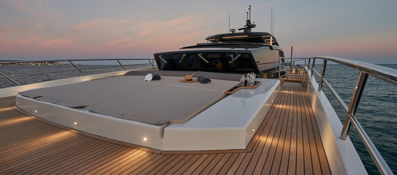 a boat on a dock aboard AST100CENROY Yacht for Sale