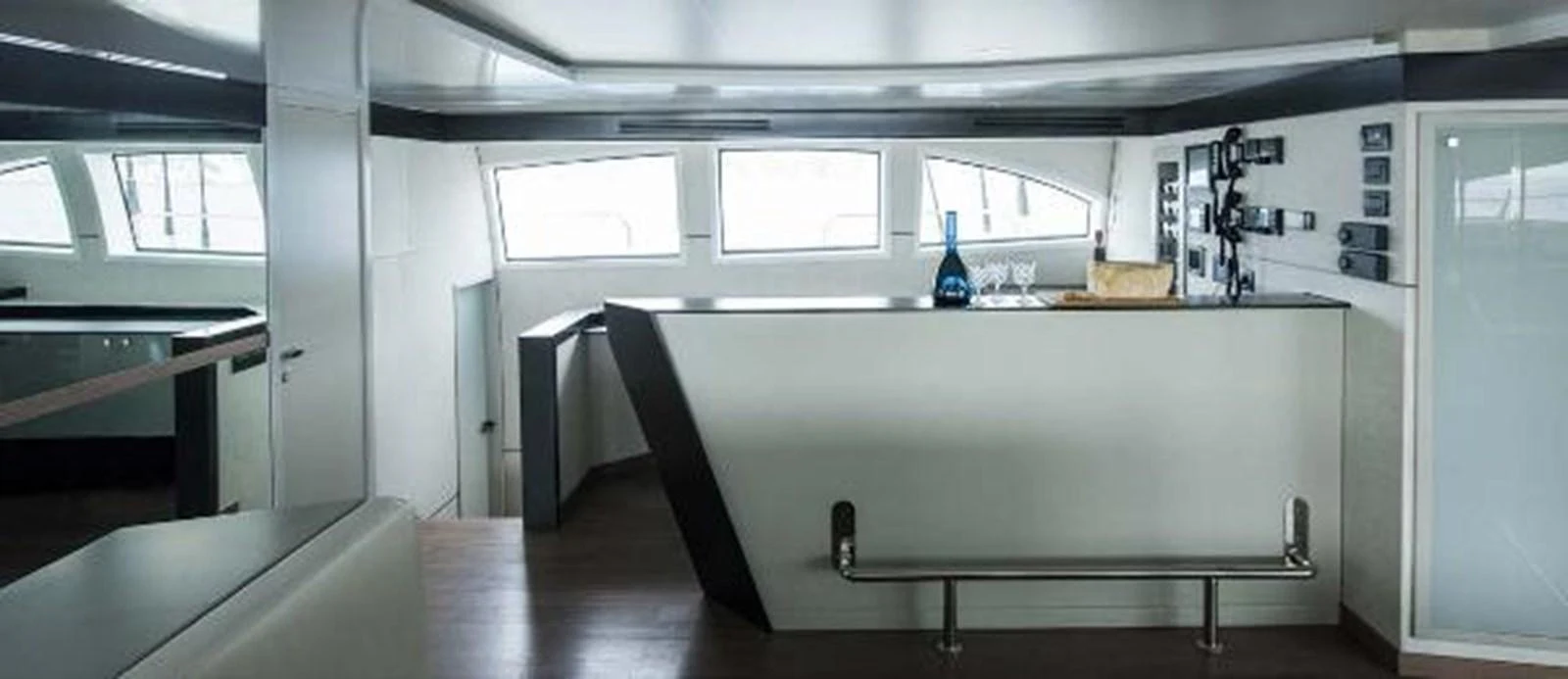 a room with a sink and a window aboard JAMADHAR Yacht for Sale