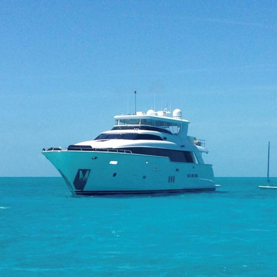 a white yacht in the water aboard MAGALITA V Yacht for Sale