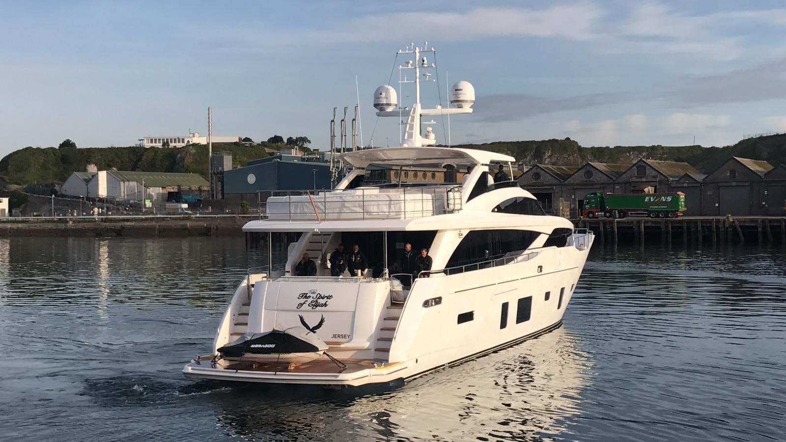 a boat on the water aboard THE SPIRIT OF ELIJAH Yacht for Sale