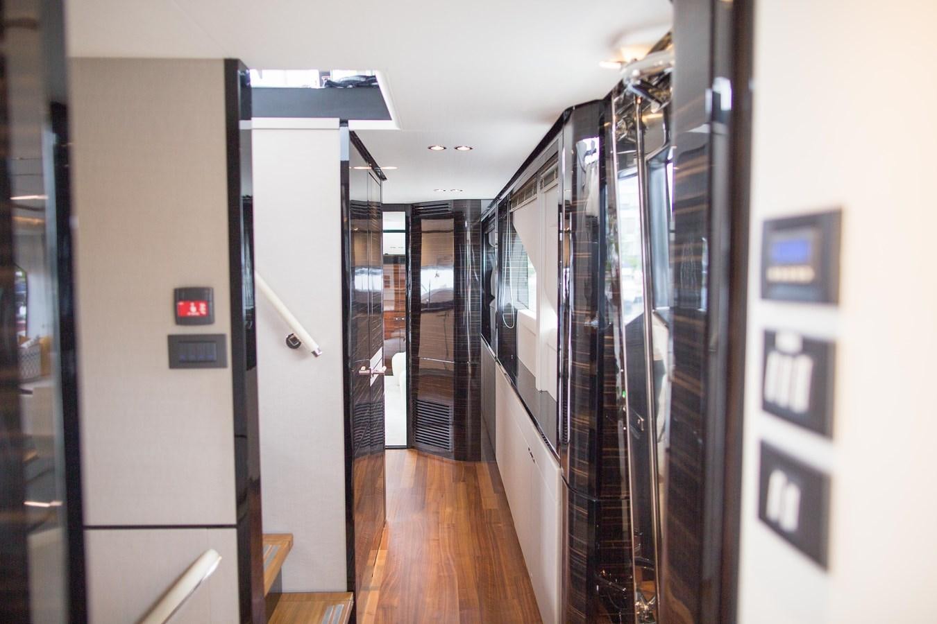 a hallway with several doors aboard THE SPIRIT OF ELIJAH Yacht for Sale