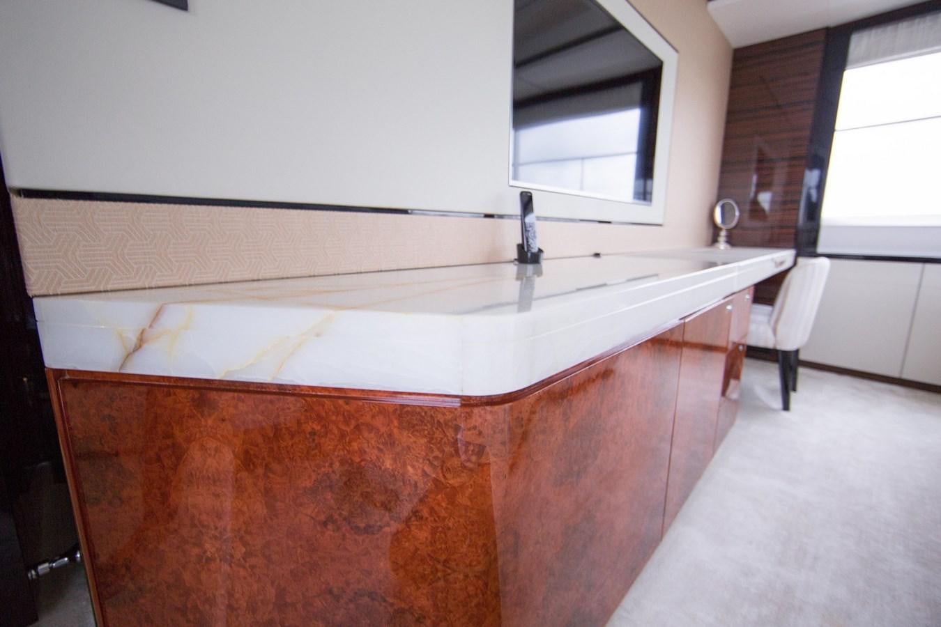 a large kitchen with a large island aboard THE SPIRIT OF ELIJAH Yacht for Sale