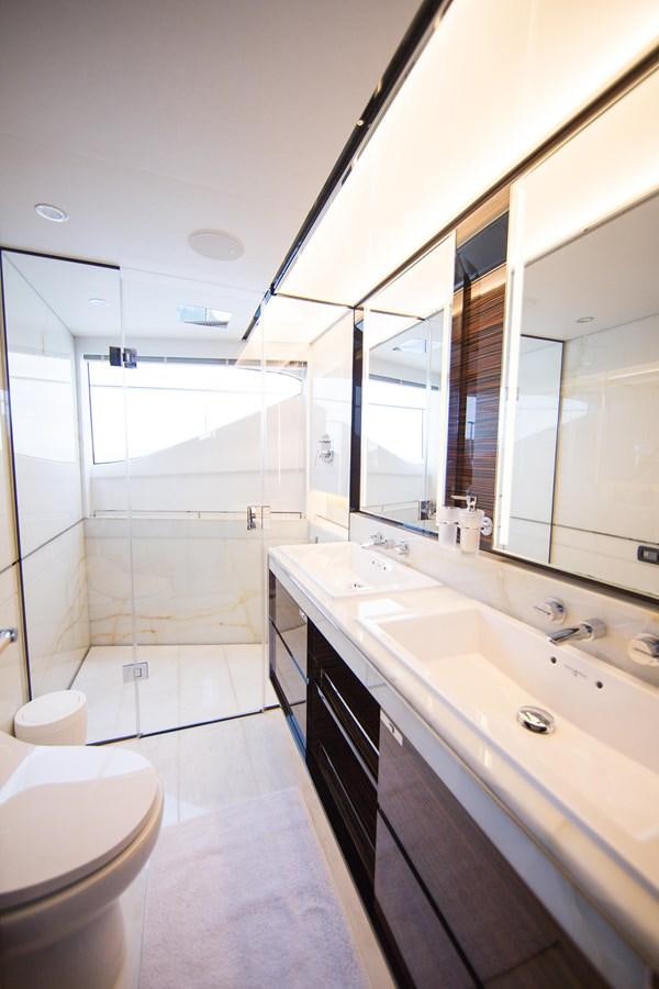 a bathroom with a sink and a toilet aboard THE SPIRIT OF ELIJAH Yacht for Sale