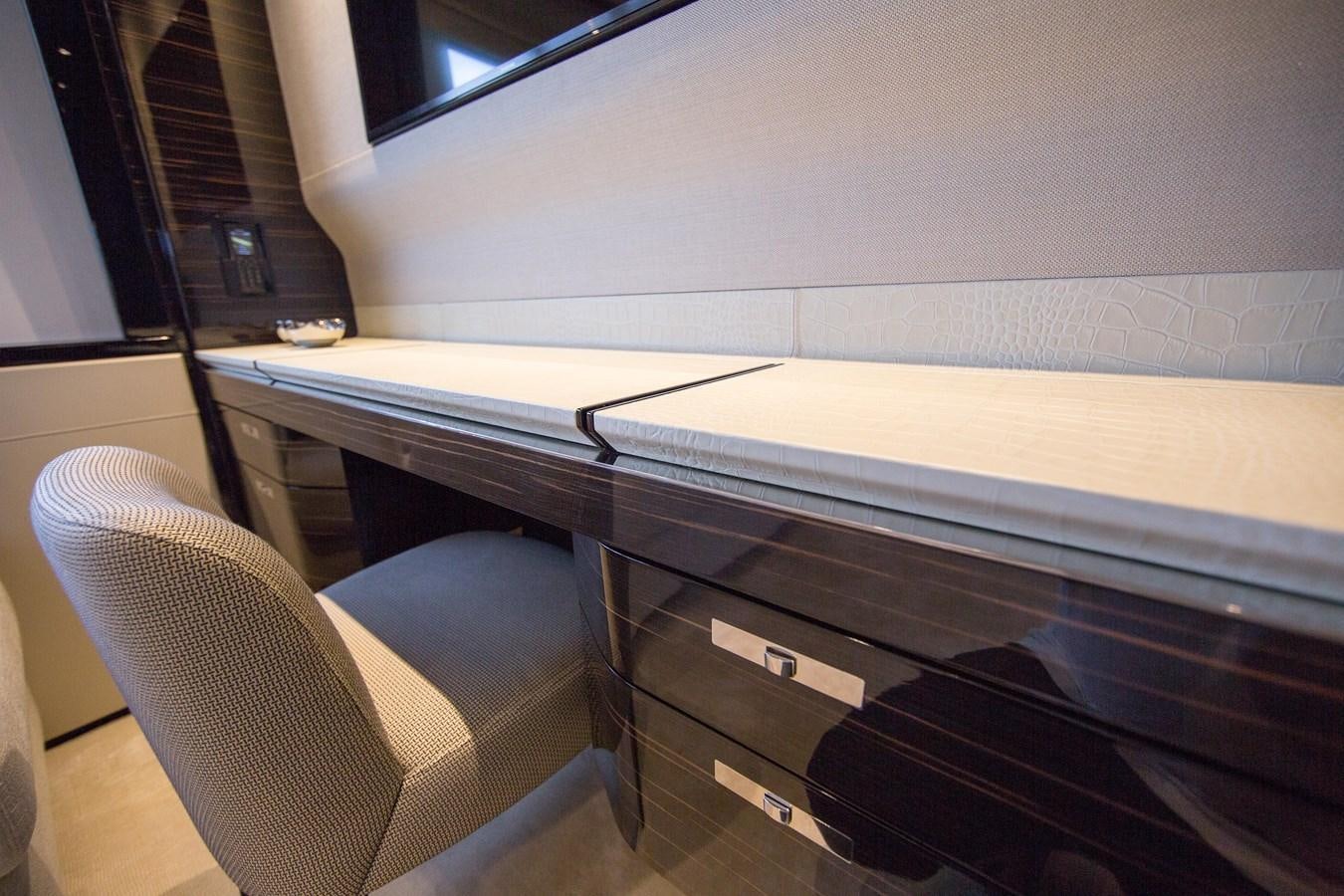 a desk with a chair and a chair aboard THE SPIRIT OF ELIJAH Yacht for Sale