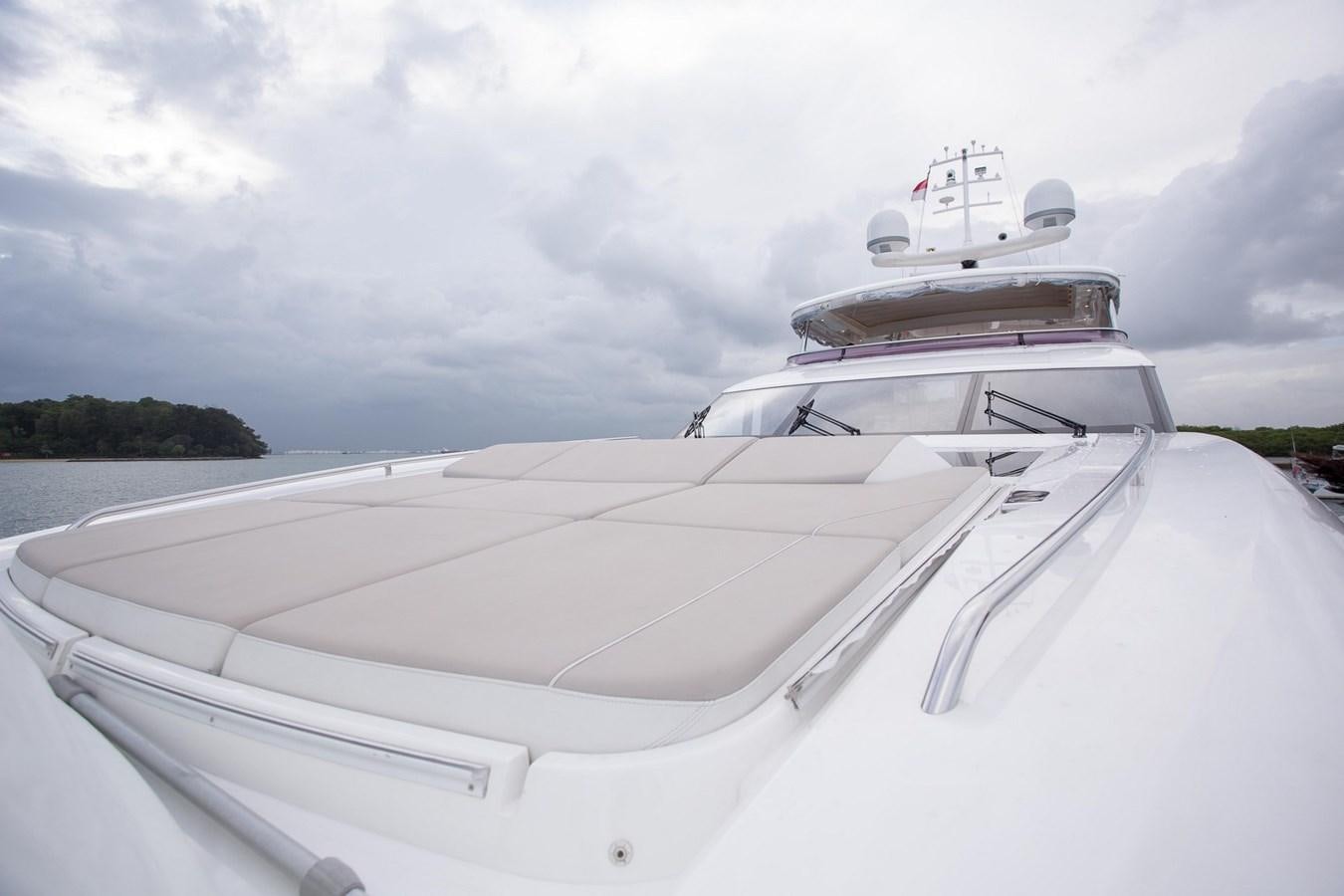 a white boat with a white boat on it aboard THE SPIRIT OF ELIJAH Yacht for Sale