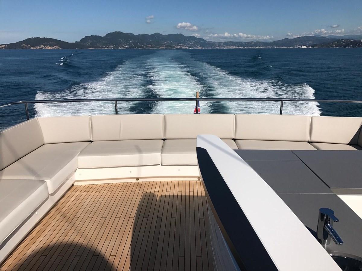 a deck overlooking a body of water aboard THE SPIRIT OF ELIJAH Yacht for Sale