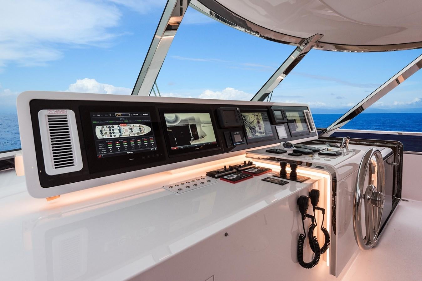 the inside of a cockpit aboard E100 (NEW SPEC BOAT)  Yacht for Sale