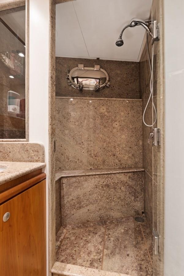 a stone wall with a shower head aboard A.B. NORMAL Yacht for Sale