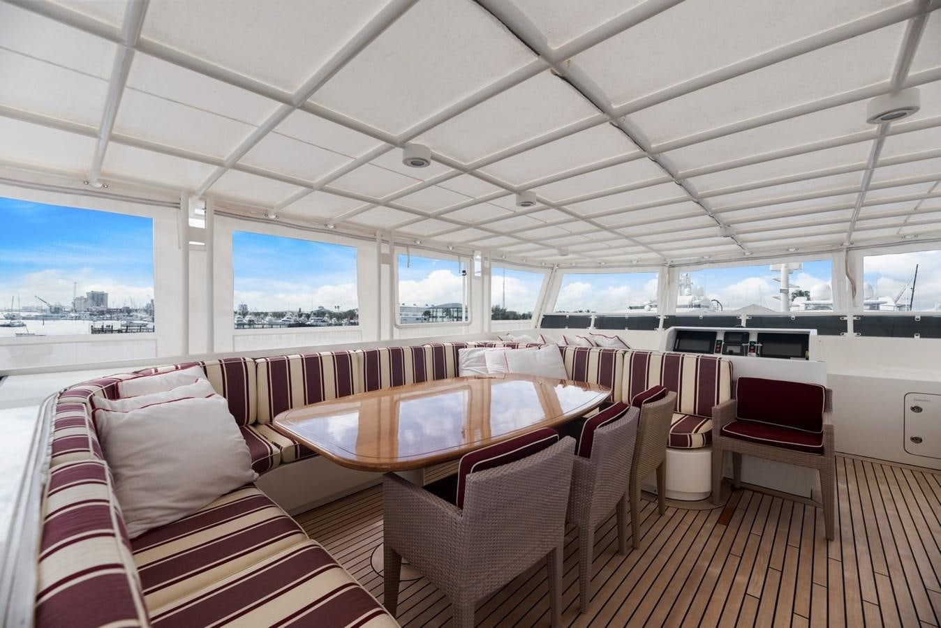 a large room with a couch and a television aboard A.B. NORMAL Yacht for Sale