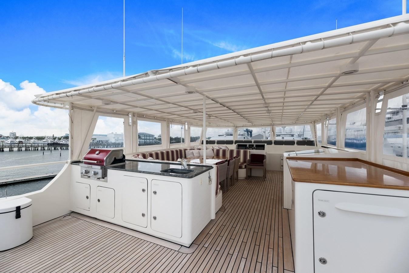 a large white building with a large window aboard A.B. NORMAL Yacht for Sale