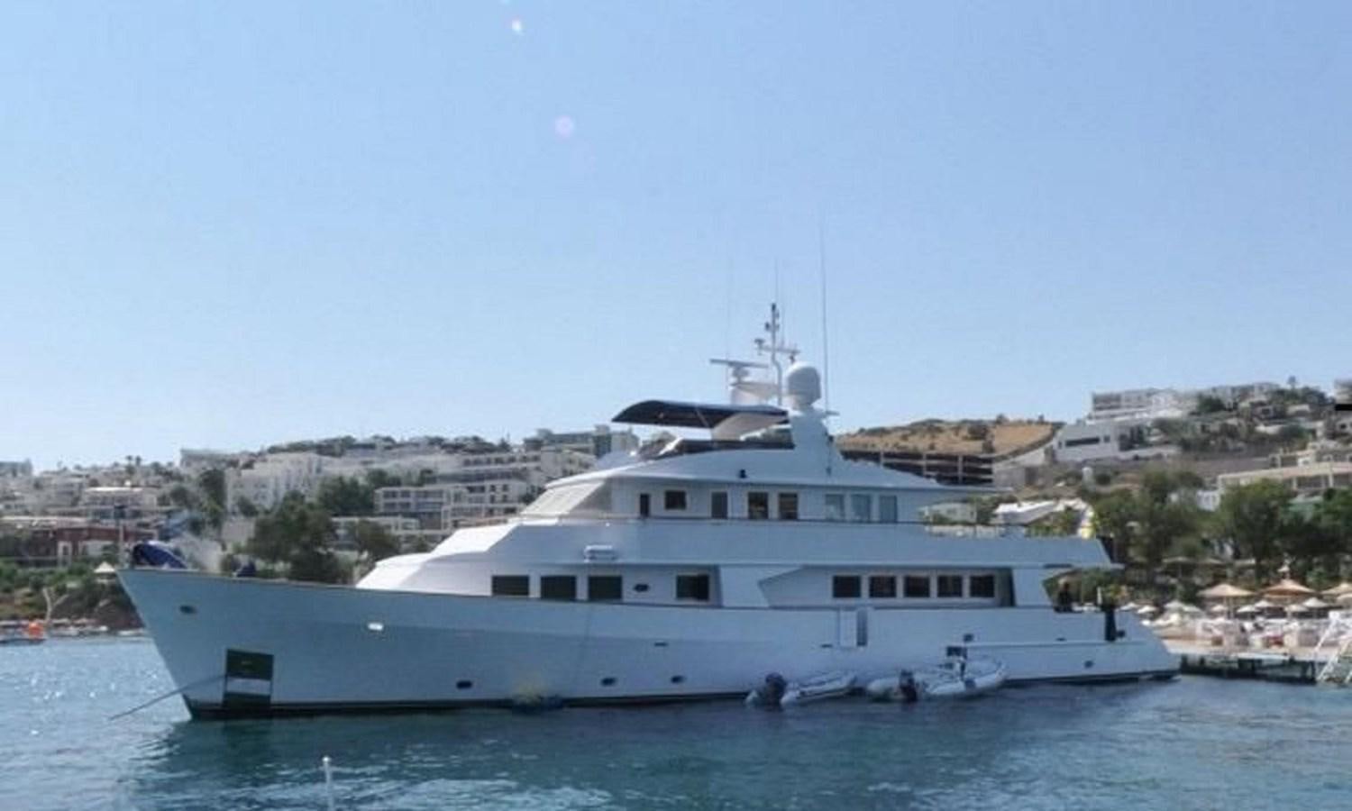 a large white boat in the water aboard EAGLE TU Yacht for Sale