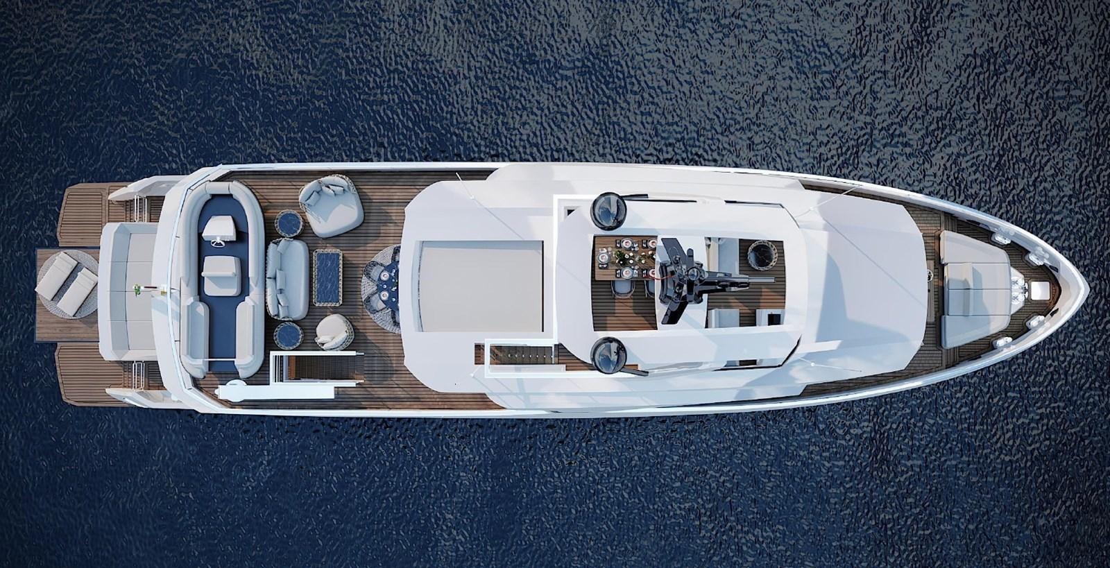 a white object with a silver object on it aboard XPLO BV-30 Yacht for Sale