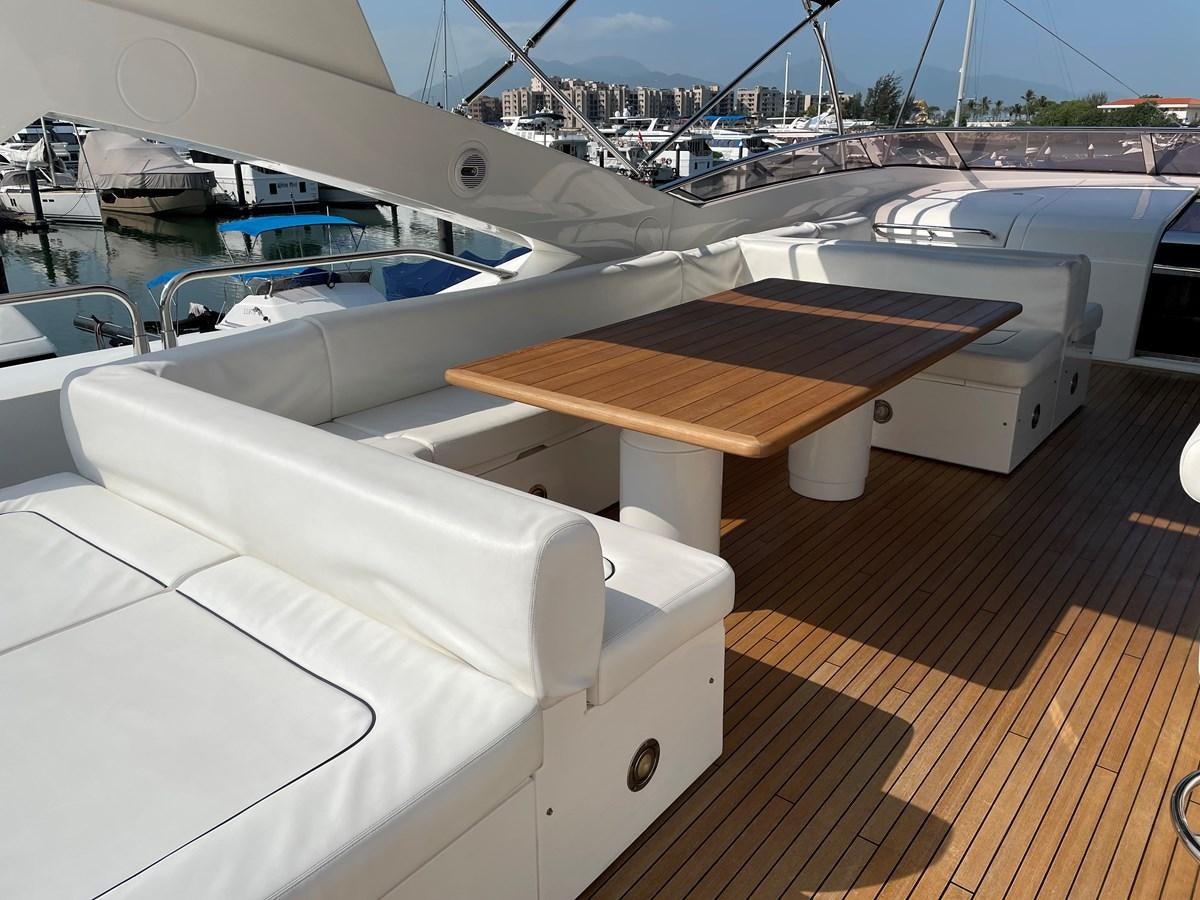 a boat on a deck aboard SUNSEEKER 30M Yacht for Sale