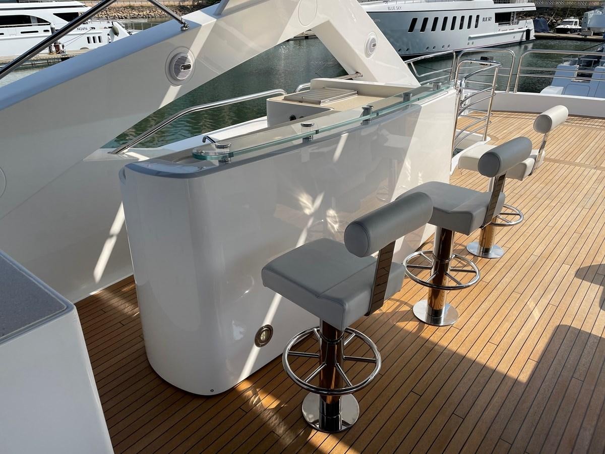 a large metal machine aboard SUNSEEKER 30M Yacht for Sale