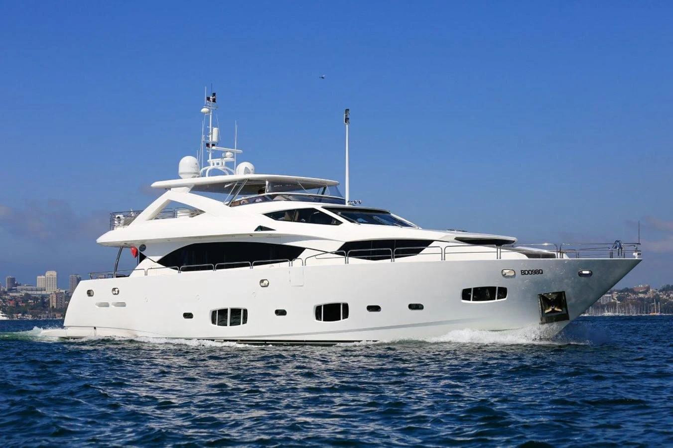 a white yacht in the water aboard COLETTE Yacht for Sale