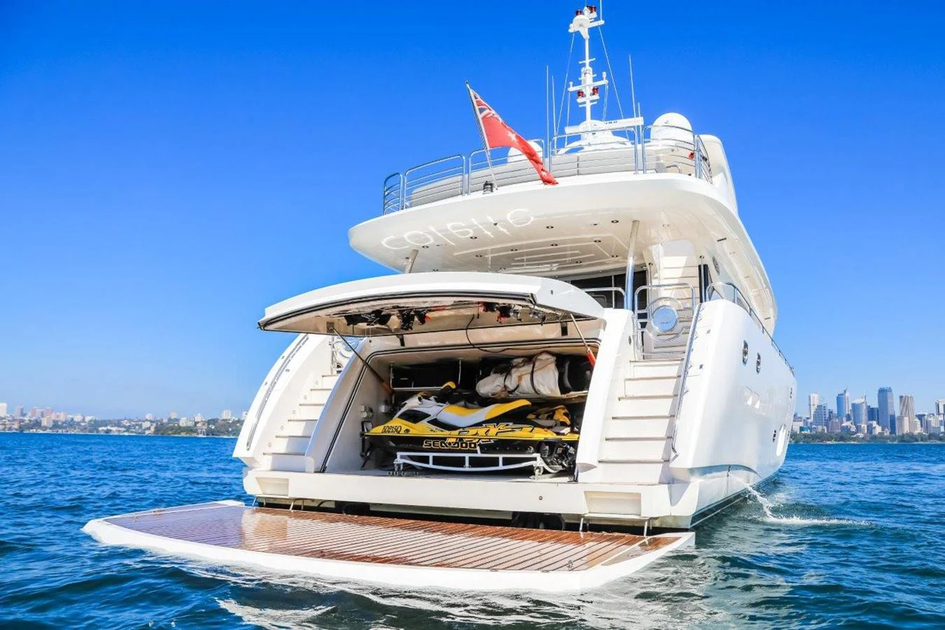a white boat on the water aboard COLETTE Yacht for Sale