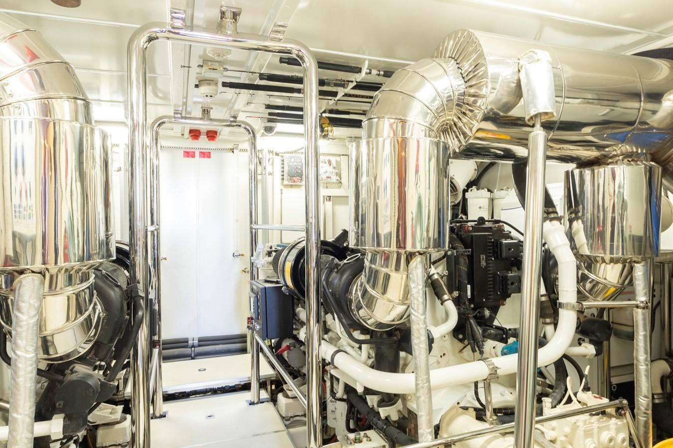 a large room with pipes and equipment aboard SUMMER WIND Yacht for Sale