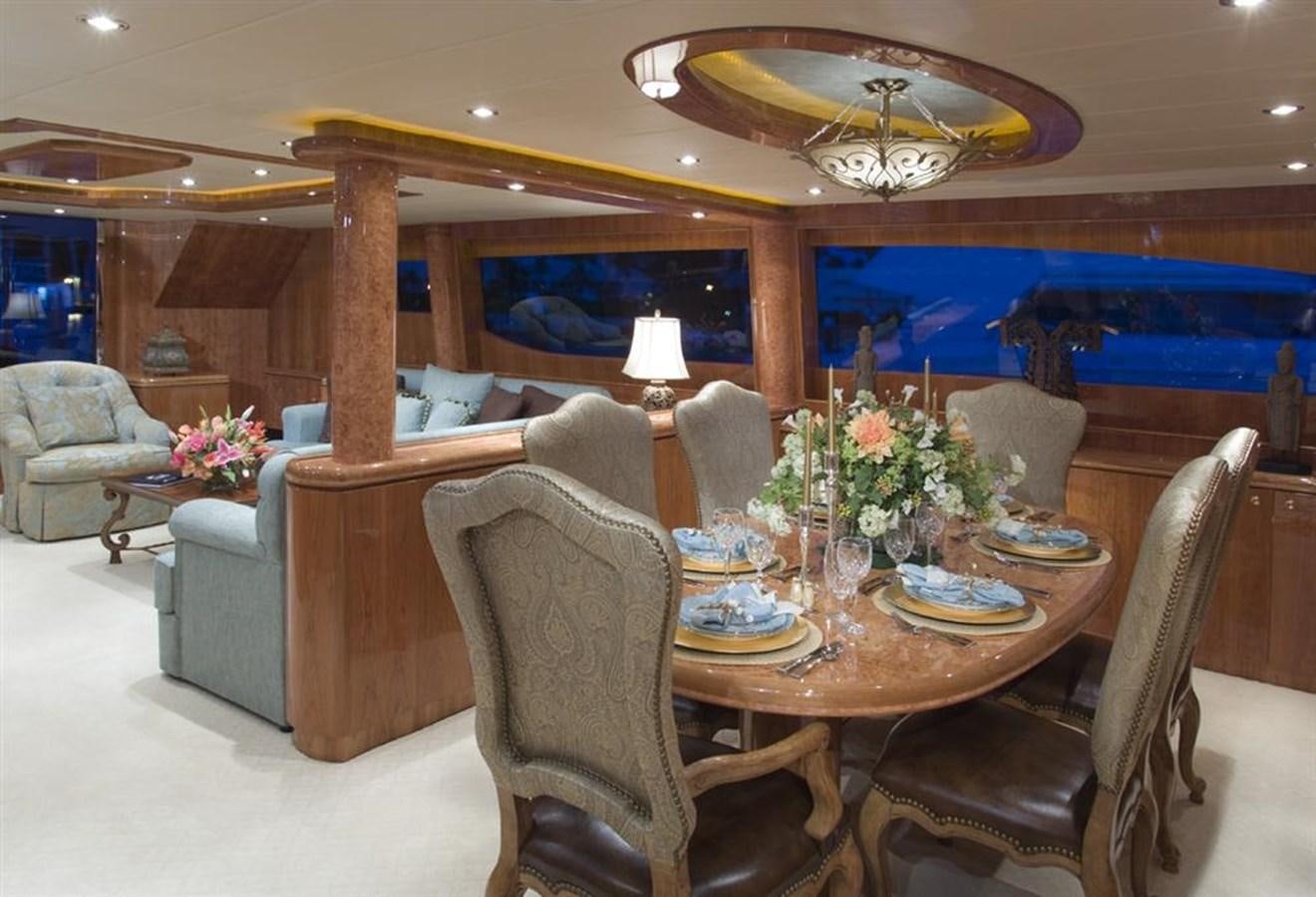 a dining room with a table and chairs aboard RP100 (NEW BOAT SPEC)  Yacht for Sale