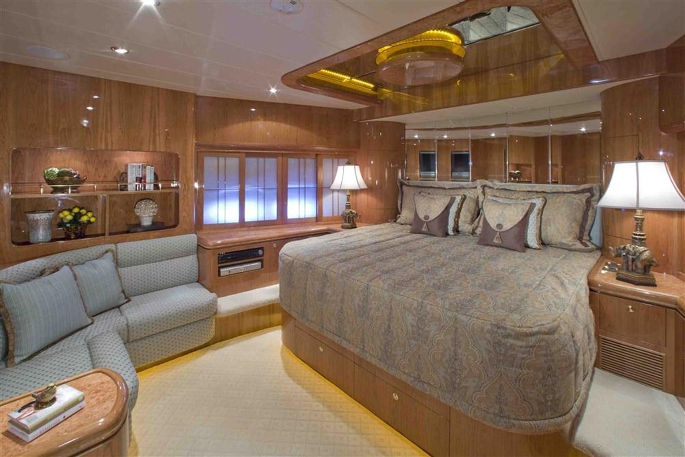 a large bedroom with a large bed aboard RP100 (NEW BOAT SPEC)  Yacht for Sale