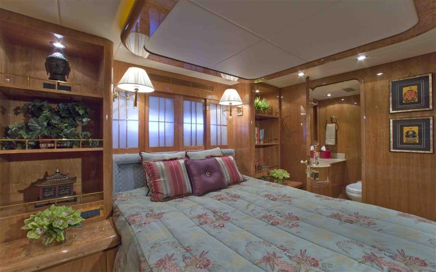 a large bed in a room aboard RP100 (NEW BOAT SPEC)  Yacht for Sale