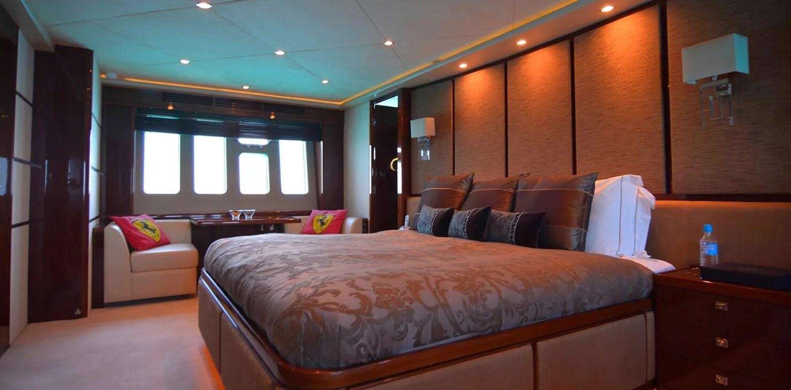 a bed in a room aboard PRINCESS 95 Yacht for Sale
