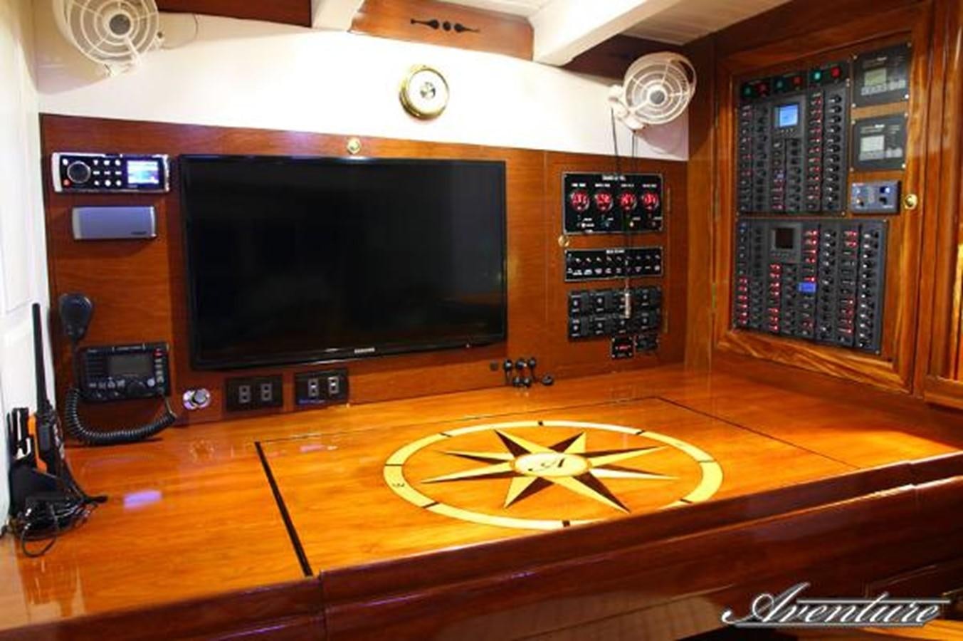 a game console and a television aboard 95FT 2011 CUSTOM KETCH CLASSIC YACHT Yacht for Sale