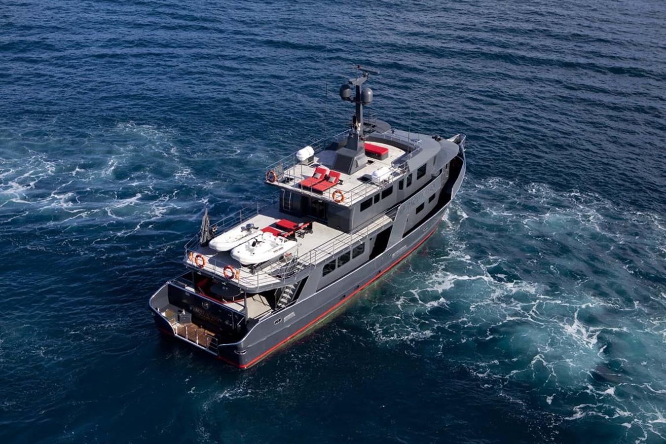 a boat in the water aboard PACIFIC HQ Yacht for Sale