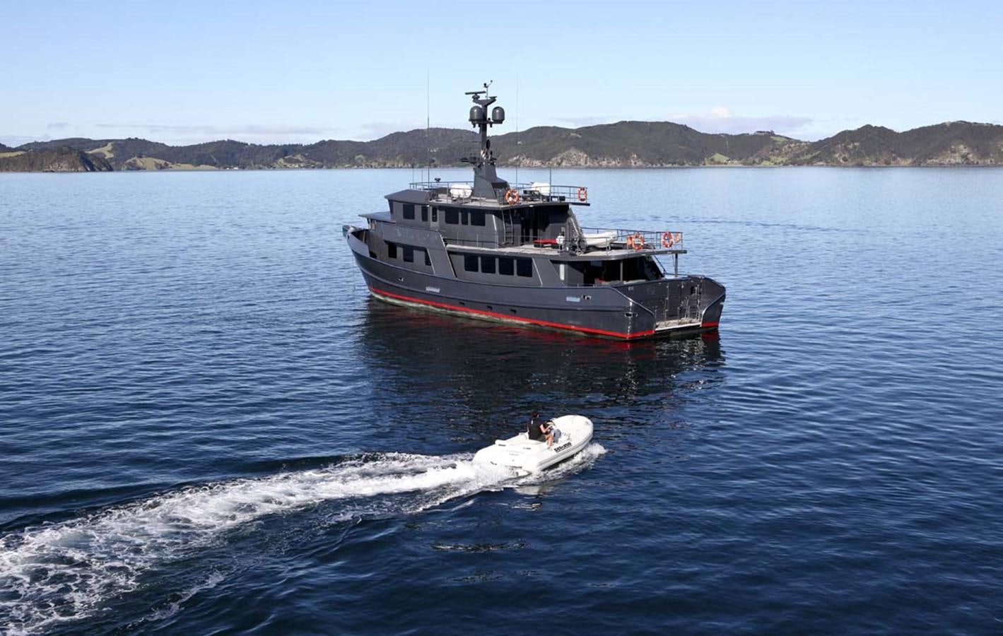 a boat on the water aboard PACIFIC HQ Yacht for Sale