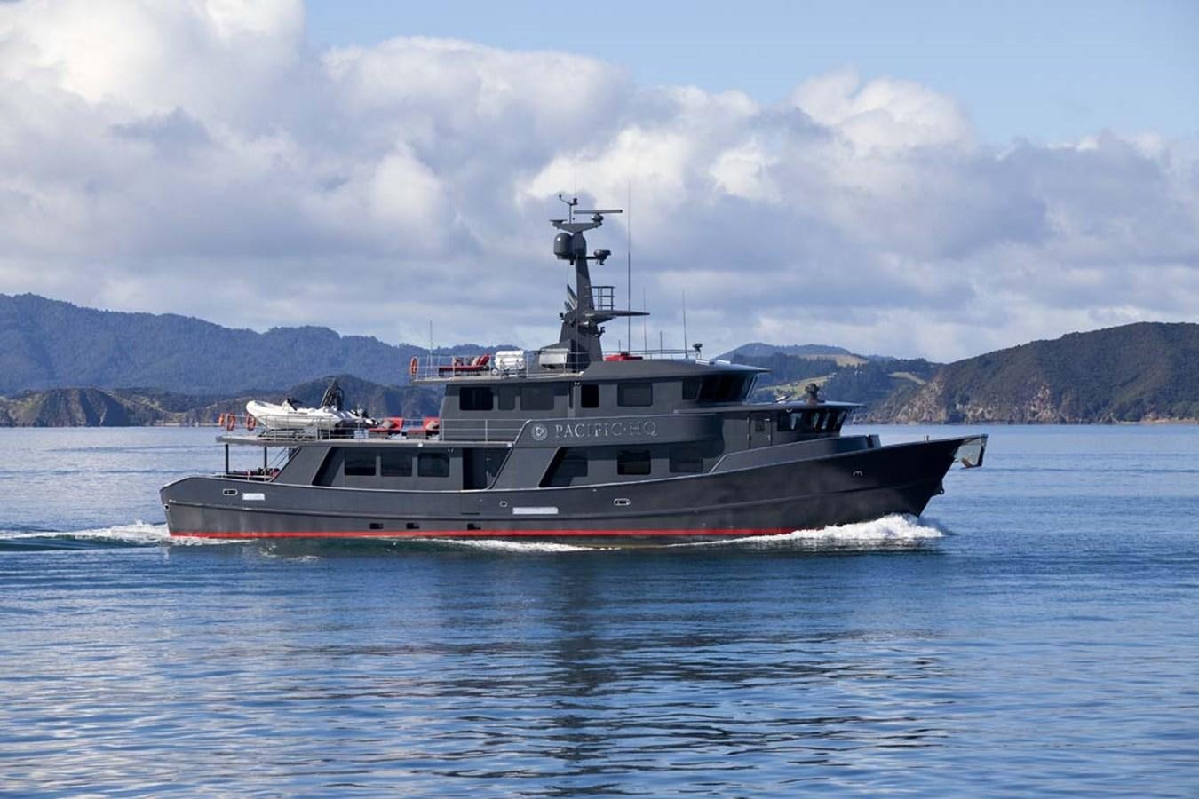 a boat on the water aboard PACIFIC HQ Yacht for Sale