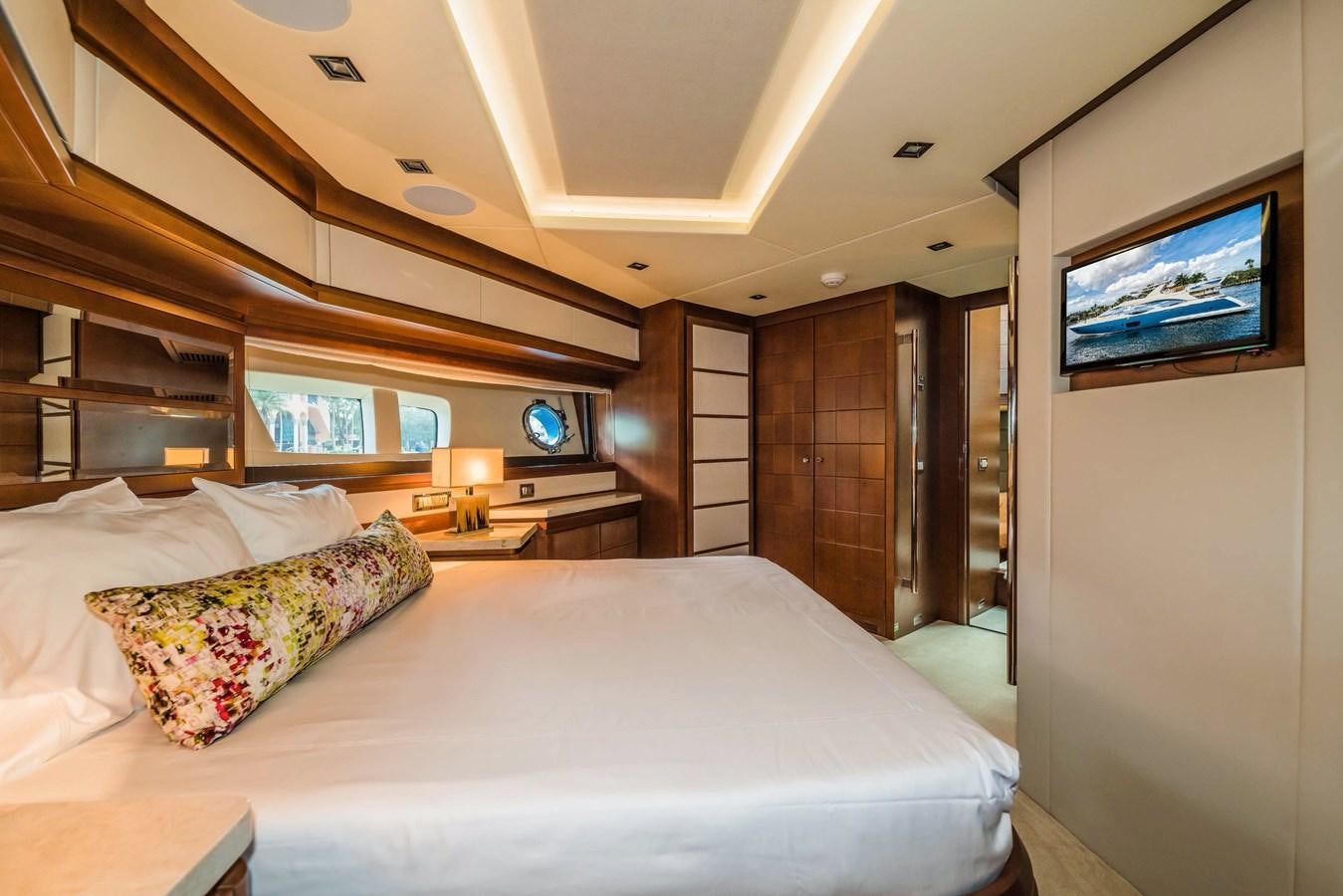 a bed in a room aboard SEA HACK Yacht for Sale