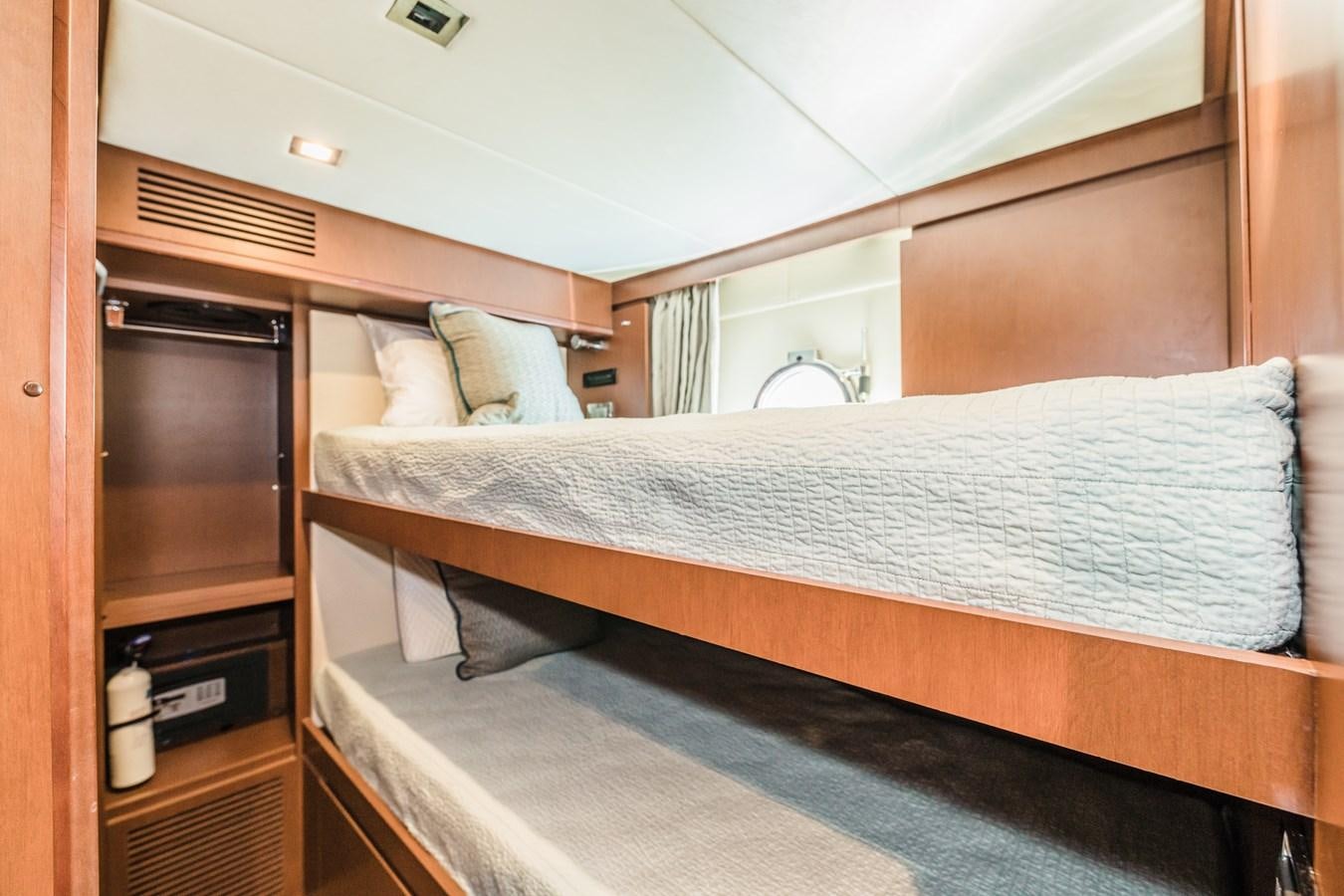 a bed in a room aboard SEA HACK Yacht for Sale
