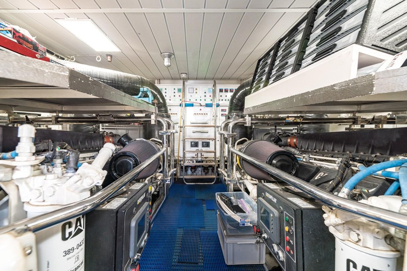 a room full of machines aboard SEA HACK Yacht for Sale