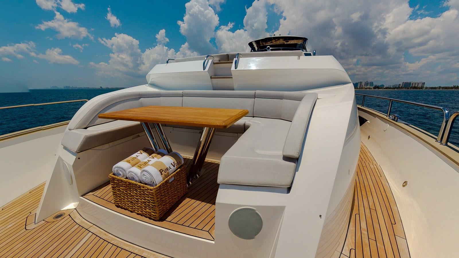 a boat on a deck aboard PV 95 Yacht for Sale
