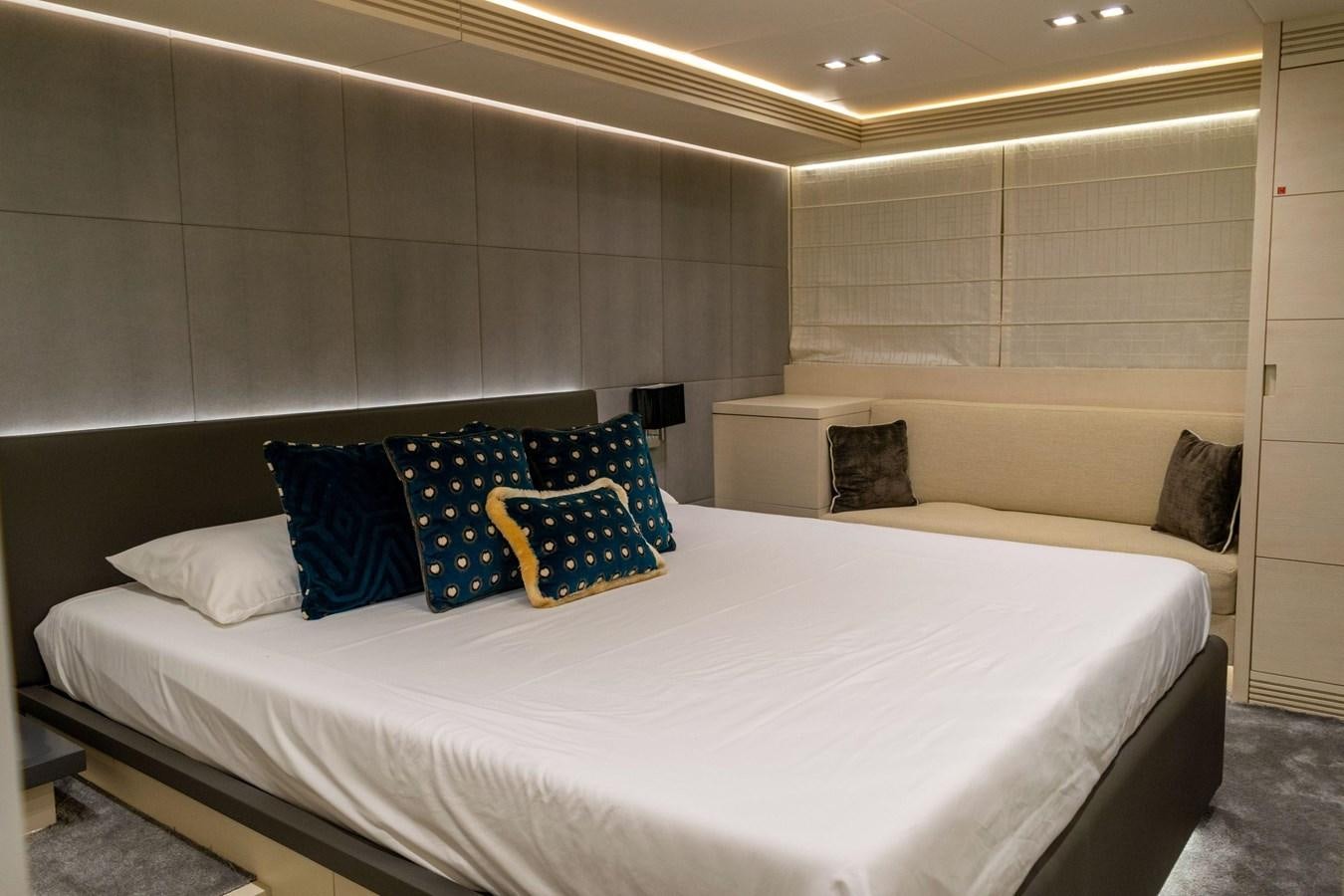 a couple of beds in a hotel room aboard VITA XL Yacht for Sale