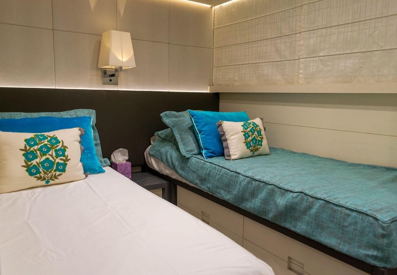 a couple of beds in a hotel room aboard VITA XL Yacht for Sale
