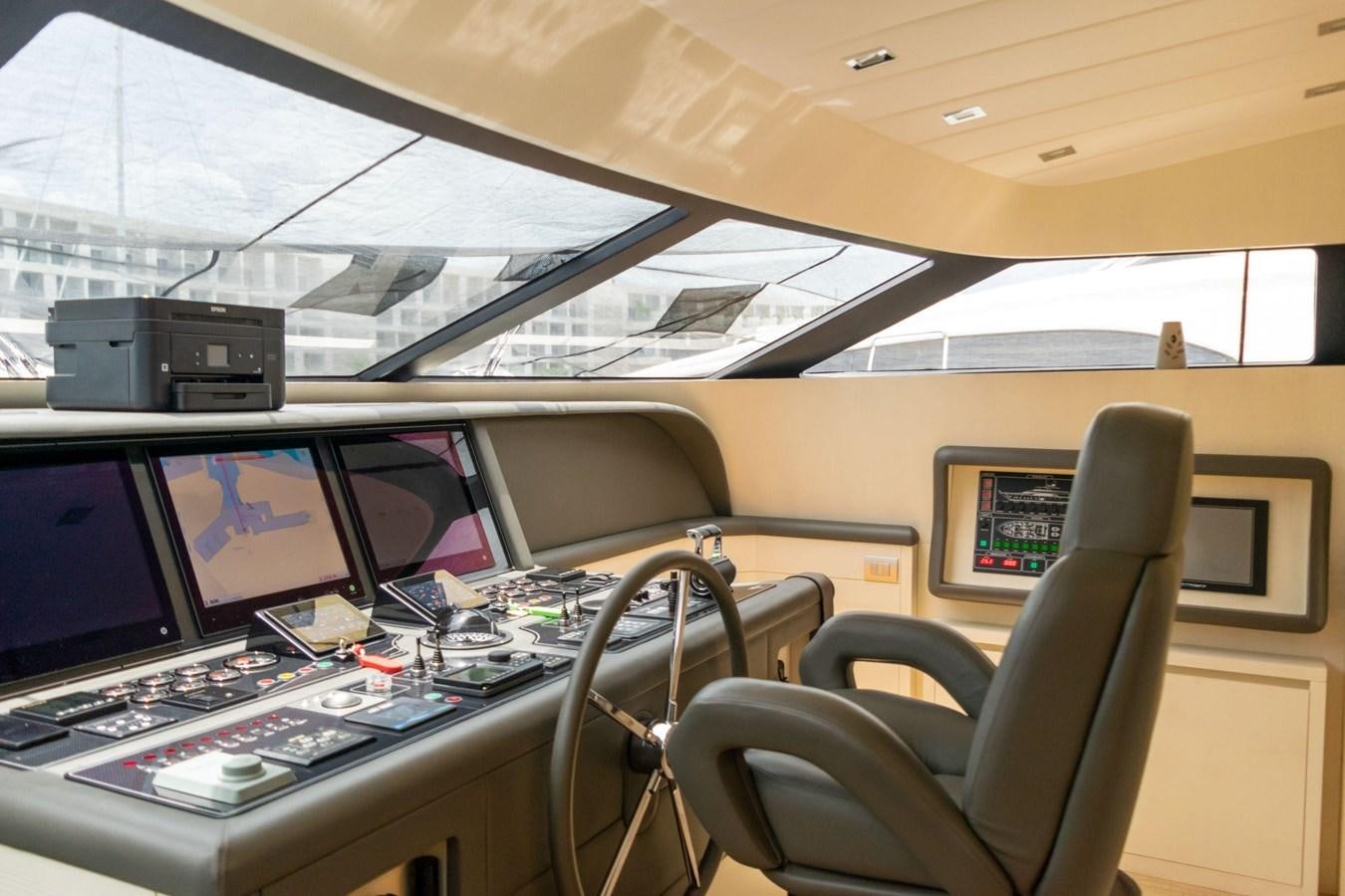 inside of a car with computers aboard VITA XL Yacht for Sale