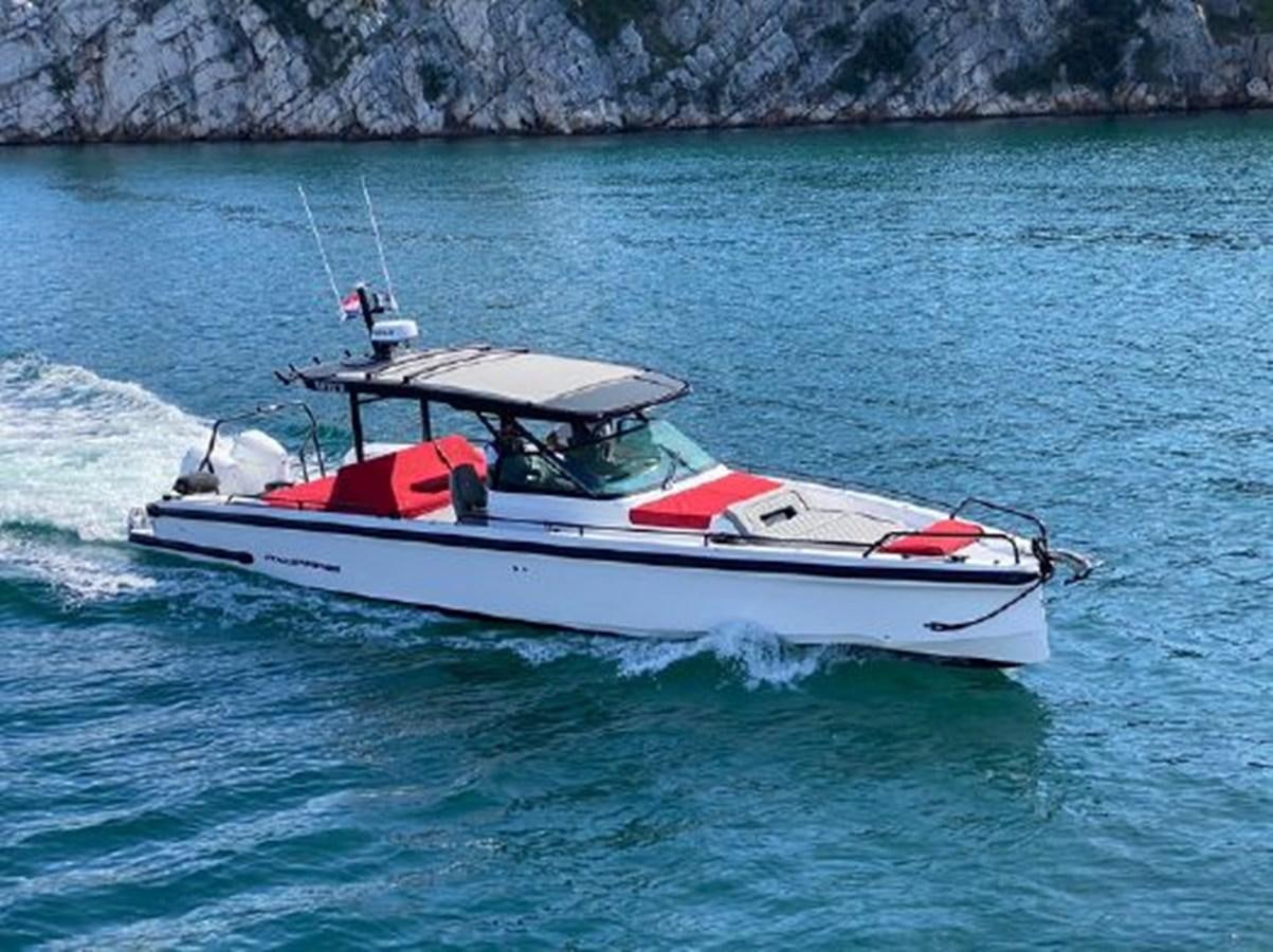 a boat on the water aboard 2020 BENETTI DELFINO 95 Yacht for Sale