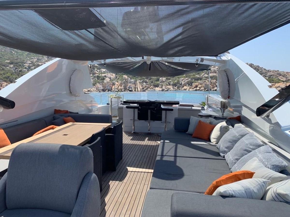 inside of a tent aboard KEROS ISLAND Yacht for Sale
