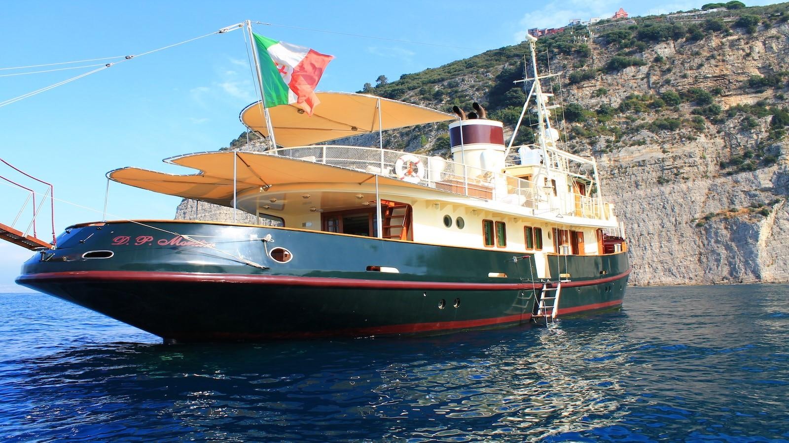 a boat on the water aboard DP MONITOR Yacht for Sale