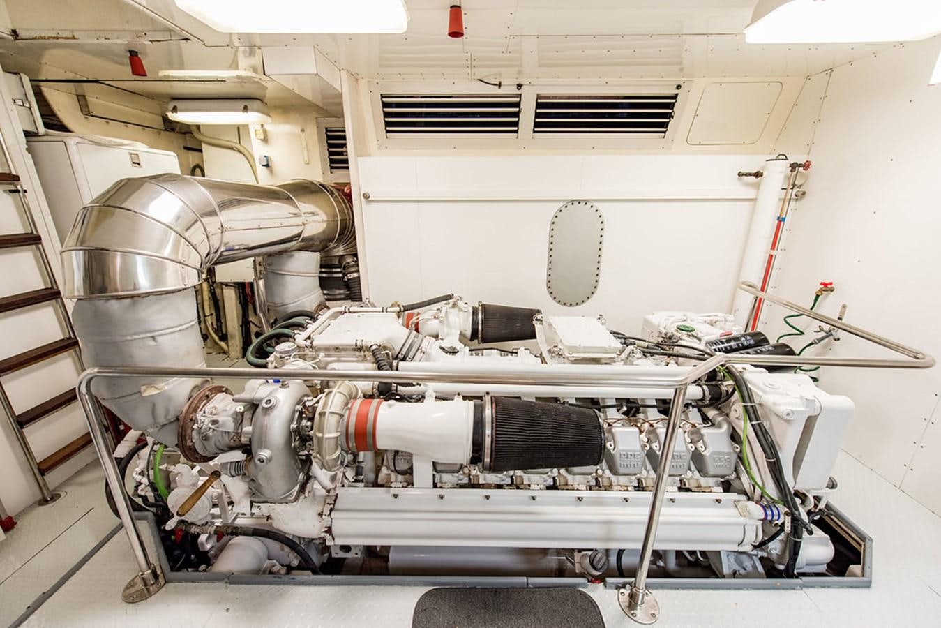 a machine with a large metal cylinder aboard 00Z Yacht for Sale