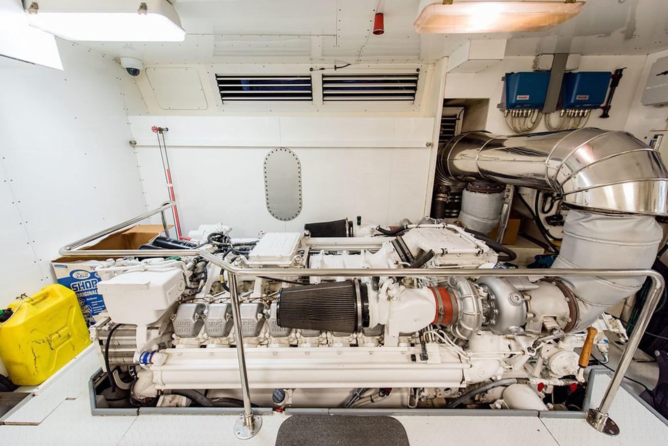 a machine with a large metal cylinder aboard 00Z Yacht for Sale