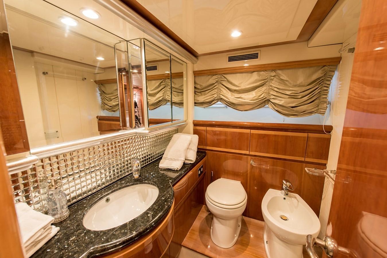 a bathroom with a sink and a toilet aboard 00Z Yacht for Sale